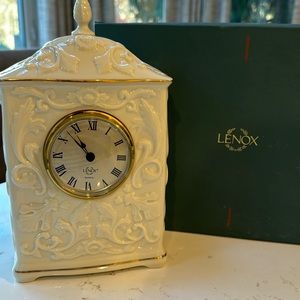 Lenox mantle clock. Original box included.